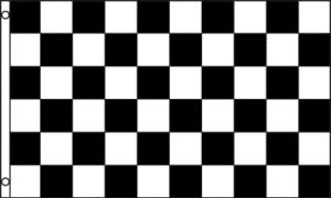 Black & White Checkerboard Flag - 3ft x 5ft Polyester - Imported - 1 piece