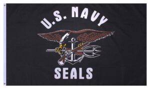 US Navy Seals Flag - 3ft x 5ft Polyester - Imported - 1 piece
