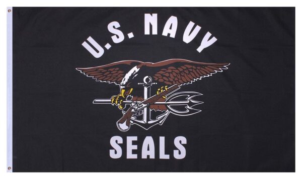 US Navy Seals Flag - 3ft x 5ft Polyester - Imported - 1 piece