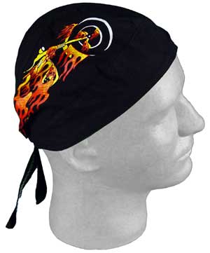 Flaming Chopper Head Wrap - 1 piece