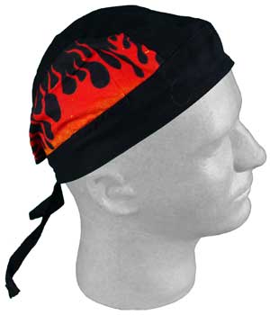 Side Red Flames Head Wrap - 1 piece