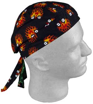 Flaming Dice Head Wrap - 1 piece
