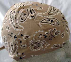 Paisley Head Wrap - 100% Cotton - Imported - 12 pieces, Khaki