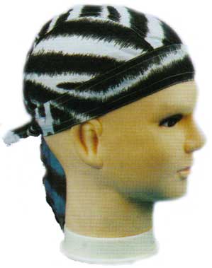 Animal Stripe White Doo Rag - 600pcs/Case