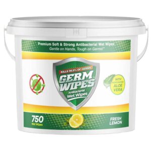 750pc Antibacterial Wipes - Fresh Lemon Scent - container-750-wipes
