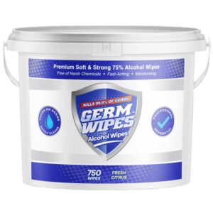 750ct Premium Alcohol Wipes - Fresh Citrus - 75 Percent - case-2-containers