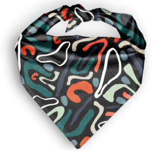 ArtisticWrap Black Pet Triangle Dog Bandana - 14”x20”x14”