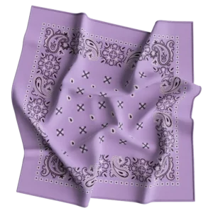Square Paisley Bandana Imported, 22X22, 1 Piece, Lilac