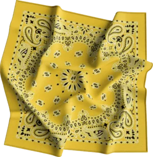 Cm Western Paisley Bandana, Imported, 22X22, 1 Piece, Lemon