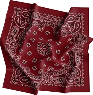 Cm Western Paisley Bandana, Imported, 22X22, 1 Piece, Burgundy / Wine