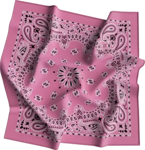 Cm Western Paisley Bandana, Imported, 22X22, 12 Pieces, Light Pink