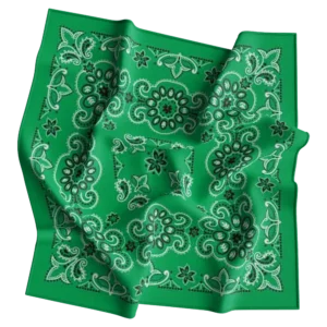 Cm Texas Paisley Bandanas Imported, 27X27, 1 Piece, Kelly Green