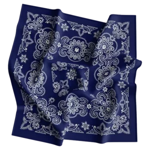 Cm Texas Paisley Bandanas Imported, 27X27, 1 Piece, Navy Blue