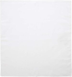 Solid Color Bandana, 22X22, 1Pc, White,