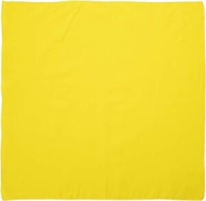 Solid Color Bandana, 22X22, 1Pc, Yellow,