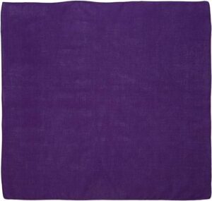Solid Color Bandana, 22X22, 1Pc, Purple,