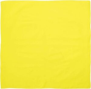 Solid Color Bandana, 22X22, 1Pc, Neon Yellow,
