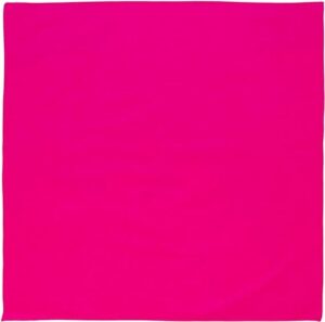 Solid Color Bandana, 22X22, 1Pc, Neon Hot Pink,