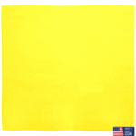 1 piece, USA Made Solid Color Bandana 100% Cotton, Yellow, 22" x 22"