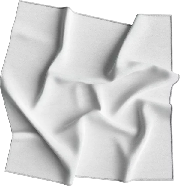 1 piece, USA Made Solid Color Bandana 100% Cotton, White, 27" x 27"
