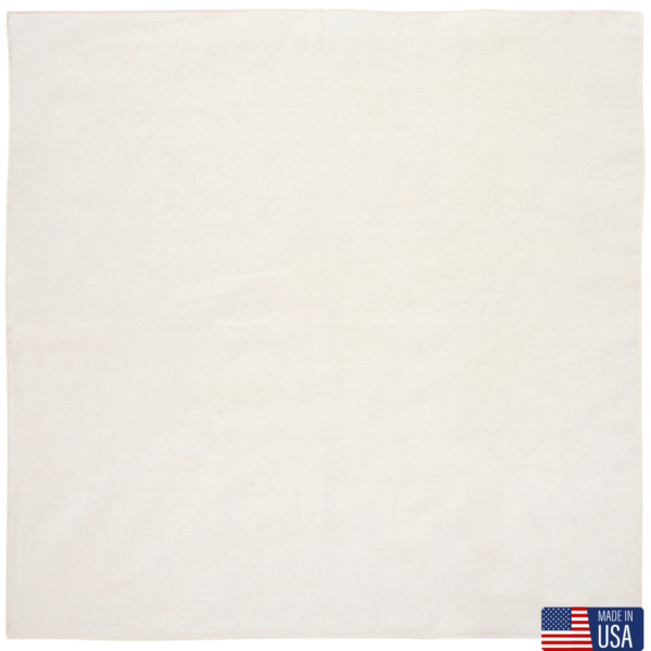 1 piece, USA Made Solid Color Bandana 100% Cotton, Natural, 27" x 27"