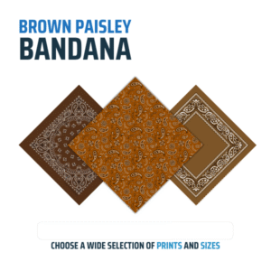 Brown Paisley Bandanas