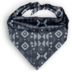 GeoBlend Black Pet Triangle Dog Bandana - 14”x20”x14”