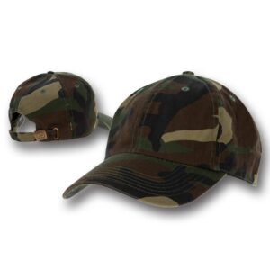 Cotton Cap with adjustable Clasp - 1 piece, Woodland Camo