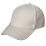 Wool Look Baseball Hat with Adjustable Velcro Back - 1 piece, White