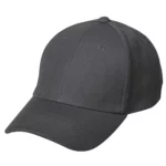 Wool Look Baseball Hat with Adjustable Velcro Back - 12 pieces, Dark Grey