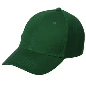 Wool Look Baseball Hat with Adjustable Velcro Back - 1 piece, Hunter Green