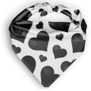 Ivory Hearts Pet Triangle Dog Bandana - 14”x20”x14”