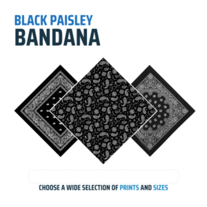 Black Paisley Bandanas