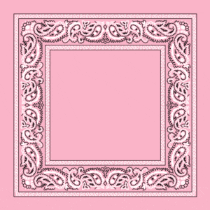 Classic Open Center Paisley Bandana Imported, 22X22, 12 Pieces, Light Pink