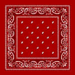 Value Classic Paisley Bandana Imported 100% Cotton 1 piece Red 22 x 22