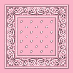Classic Paisley Bandana Imported, 22X22, 600Pcs/Case, Light Pink