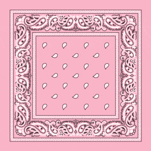 Classic Paisley Bandana Imported, 22X22, 600Pcs/Case, Light Pink