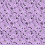 12 pieces, All Over Paisley Bandana Imported 100% Cotton, Lilac, 22" x 22"