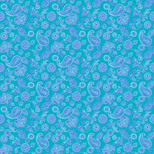 Floral Paisley Bandana Imported 100 22X22, 12 Pieces, Turquoise