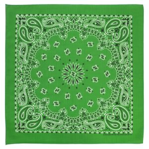 Cm Western Paisley Bandana, Imported, 22X22, 1 Piece, Kelly Green