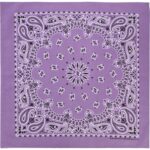 600pcs/Case, Western Paisley Bandana - Made in USA 100% Cotton, Lavender, 22" x 22"