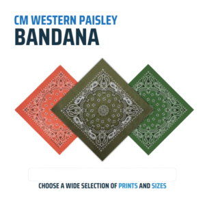 CM Western Paisley Bandanas in Bulk Imported 100% cotton