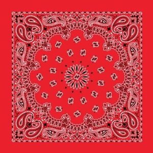 Western Paisley Bandana - Made In Usa , 22X22, 600Pcs/Case, Red