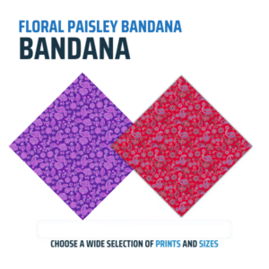 Floral Paisley Bandana Imported 100% Cotton