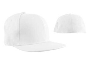 Flat Brim Baseball Cap Medium, 1 piece, White