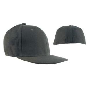 Flat Brim Baseball Cap Medium, 12 pieces, Grey