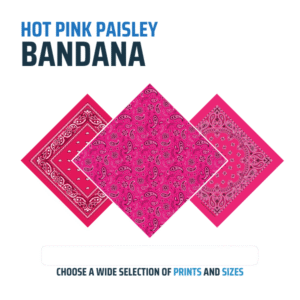 Pink Paisley Bandanas