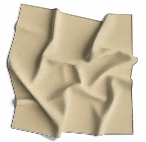 12 pieces, USA Made Solid Color Bandana 100% Cotton, Natural, 14 x 14"