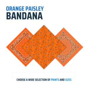 Orange Paisley Bandanas