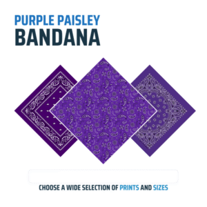 Purple Paisley Bandanas